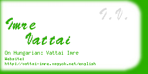 imre vattai business card